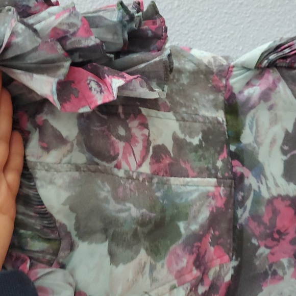 Hutch Floral Off-Shoulder Ruffled Column Maxi Dress - Picture 5 of 12